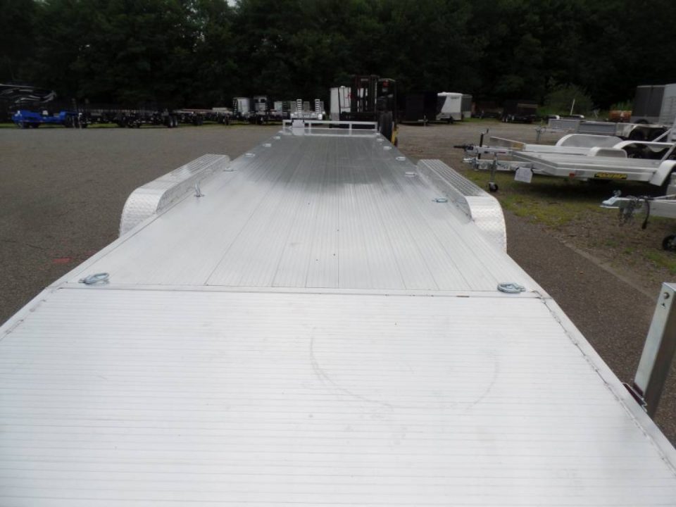 New Two Car Aluminum Trailer, 34 ft. long deck, hold two cars or three sideXsides.