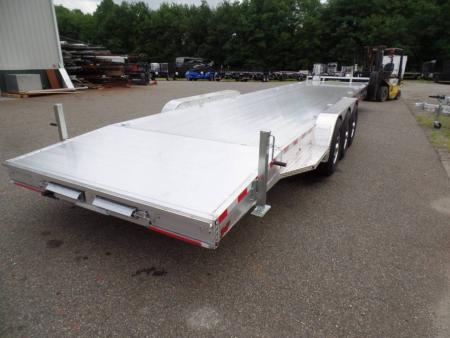 New Two Car Aluminum Trailer, 34 ft. long deck, hold two cars or three sideXsides.