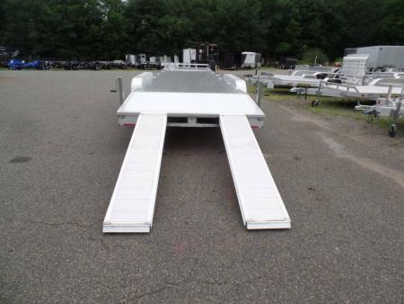 New Two Car Aluminum Trailer, 34 ft. long deck, hold two cars or three sideXsides.