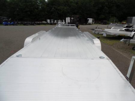 New Two Car Aluminum Trailer, 34 ft. long deck, hold two cars or three sideXsides.