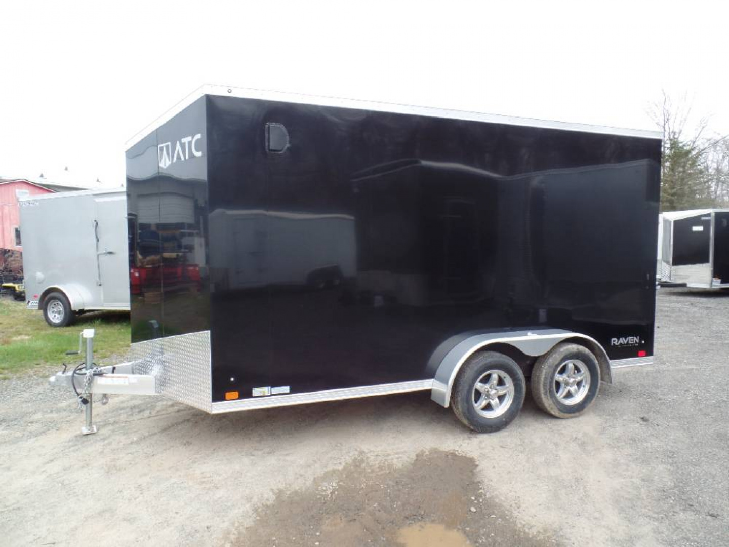 New ATC Brand 7X16 Enclosed Aluminum Frame Trailer, 7 ft. Int. Ht., Black Ext. #232276