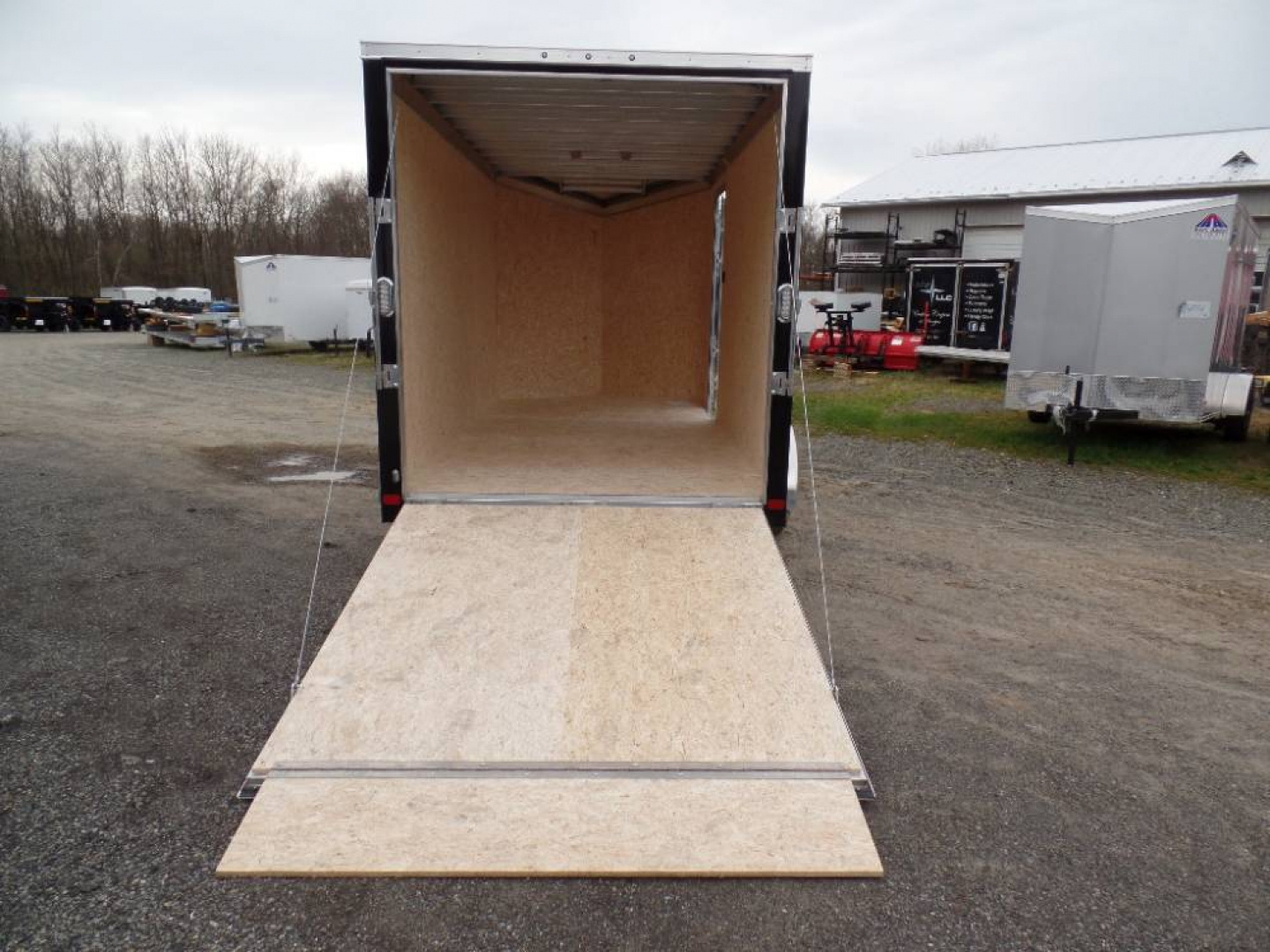 New ATC Brand 7X16 Enclosed Aluminum Frame Trailer, 7 ft. Int. Ht., Black Ext. #232276