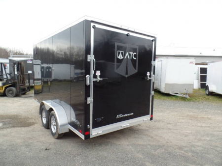New ATC Brand 7X16 Enclosed Aluminum Frame Trailer, 7 ft. Int. Ht., Black Ext. #232276