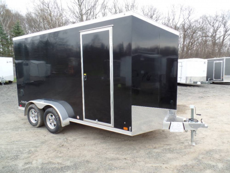 New ATC Brand 7X16 Enclosed Aluminum Frame Trailer, 7 ft. Int. Ht., Black Ext. #232276