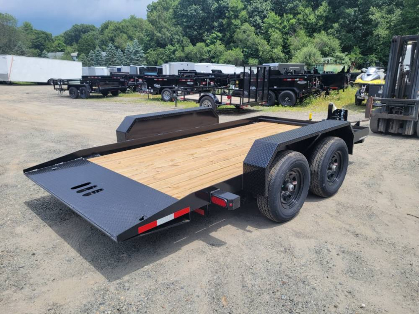 New Tilt Load Equipment Trailer 81 wide by 14 ft. Deck , will carry 9,400 lbs.  ID#528806