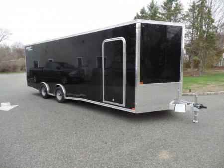 New EXAMPLE / NITRO 8.5X24 Enclosed Car Trailer, NEW .085 Polycore Exterior ( no ripples ), Big Escape Door, Torflex Axles, Aluminum Frame! our ID# 008547