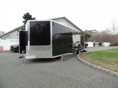 New EXAMPLE / NITRO 8.5X24 Enclosed Car Trailer, NEW .085 Polycore Exterior ( no ripples ), Big Escape Door, Torflex Axles, Aluminum Frame! our ID# 008547