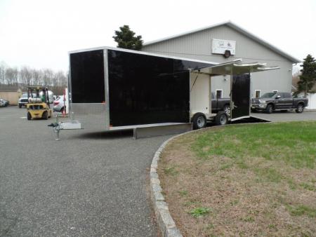 New EXAMPLE / NITRO 8.5X24 Enclosed Car Trailer, NEW .085 Polycore Exterior ( no ripples ), Big Escape Door, Torflex Axles, Aluminum Frame! our ID# 008547