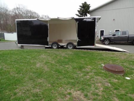 New EXAMPLE / NITRO 8.5X24 Enclosed Car Trailer, NEW .085 Polycore Exterior ( no ripples ), Big Escape Door, Torflex Axles, Aluminum Frame! our ID# 008547