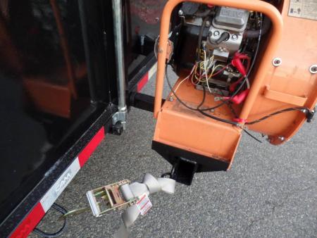 New EXAMPLE / Dump Trailer with Leaf Vacuum and Enclosure for Leaves, and swing away mount 270 degree mount