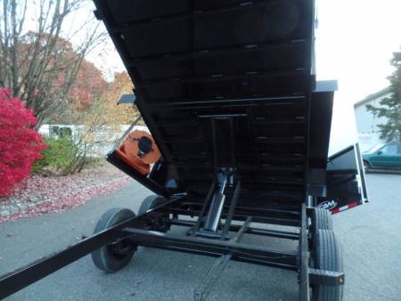 New EXAMPLE / Dump Trailer with Leaf Vacuum and Enclosure for Leaves, and swing away mount 270 degree mount