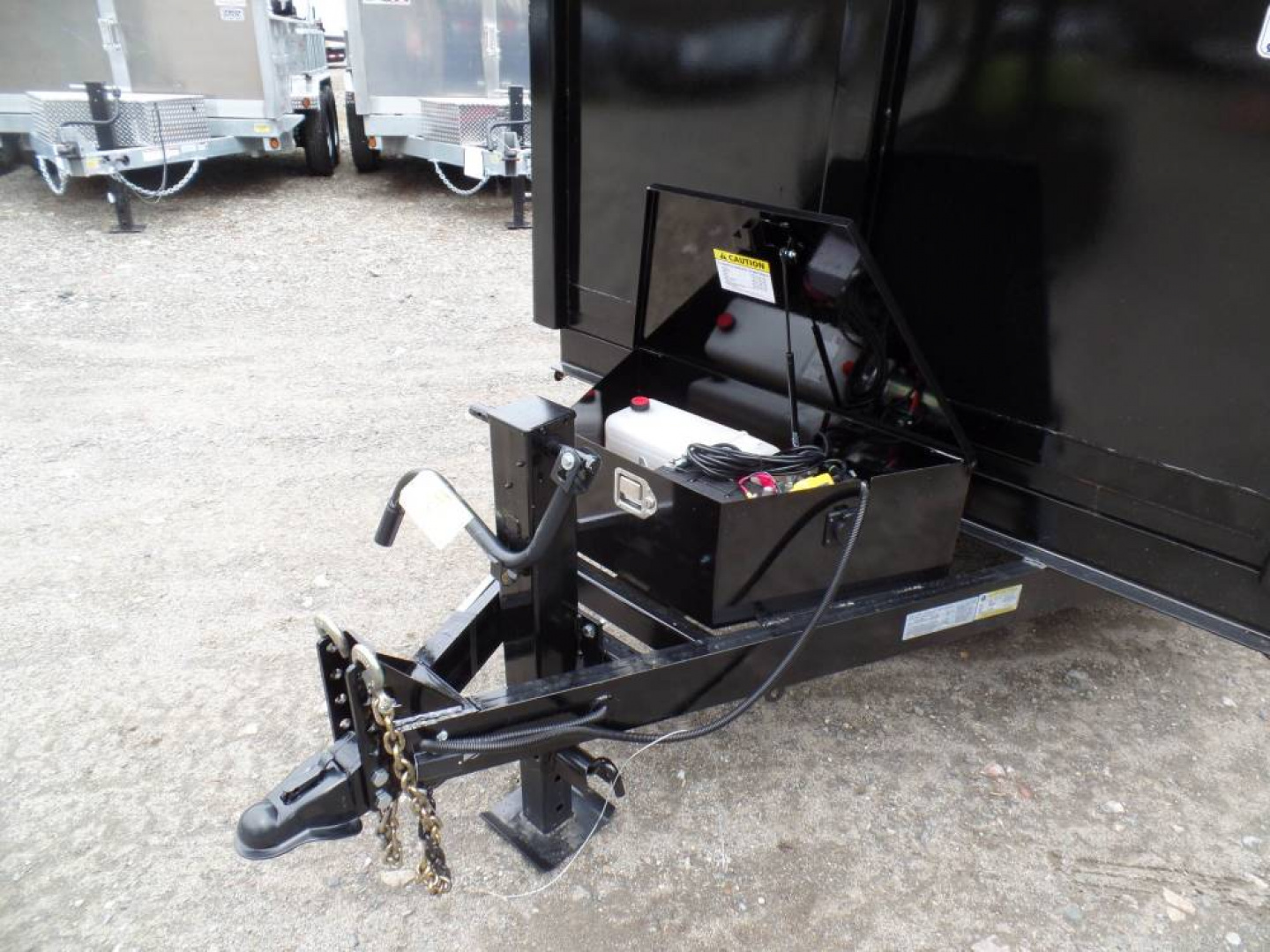 New DUMP TRAILER 7X14X4ft. sides, 14,000 lb. GVWR, 14.5 Yards, with Barn Doors, Ramps, Tarp and Roller, Heavy Duty Framing our ID# 014367