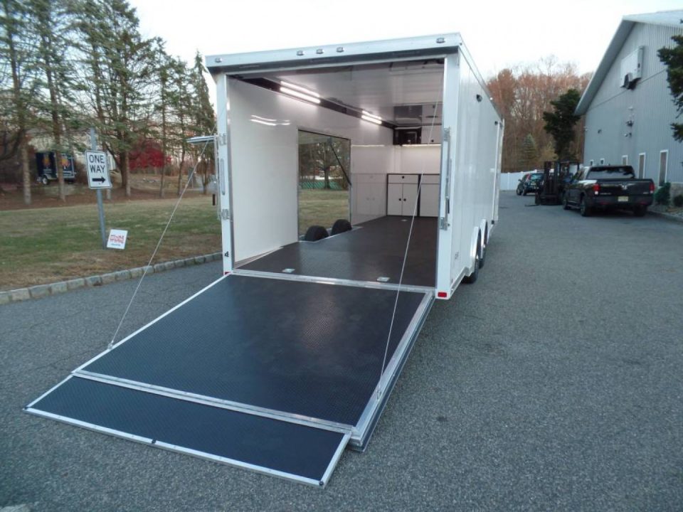 New EXAMPLE / ATC Enclosed Car Trailer, 8.5X24 with options, Big Escape Door with Removable Fender, Cabinets, Finished Interior, Electrical, SALE! ID#233752