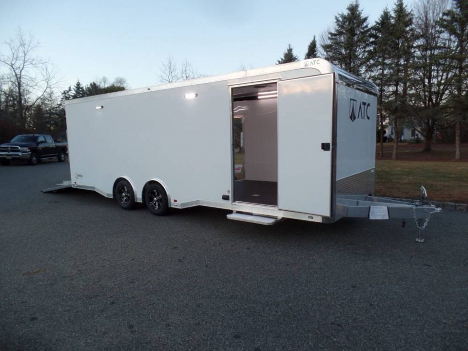 New EXAMPLE / ATC Enclosed Car Trailer, 8.5X24 with options, Big Escape Door with Removable Fender, Cabinets, Finished Interior, Electrical, SALE! ID#233752