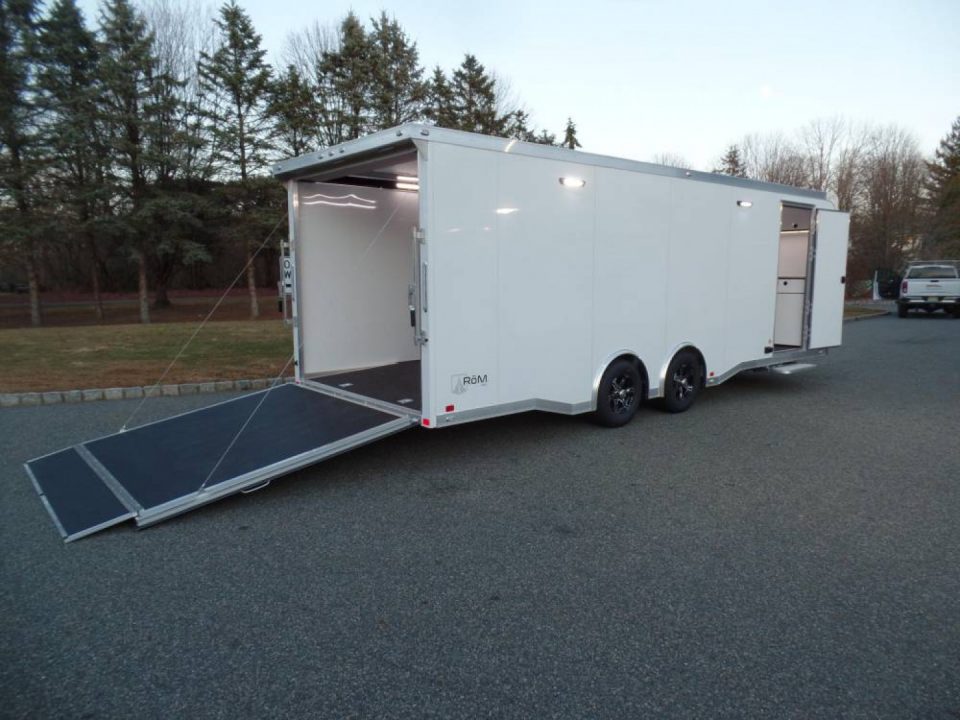 New EXAMPLE / ATC Enclosed Car Trailer, 8.5X24 with options, Big Escape Door with Removable Fender, Cabinets, Finished Interior, Electrical, SALE! ID#233752