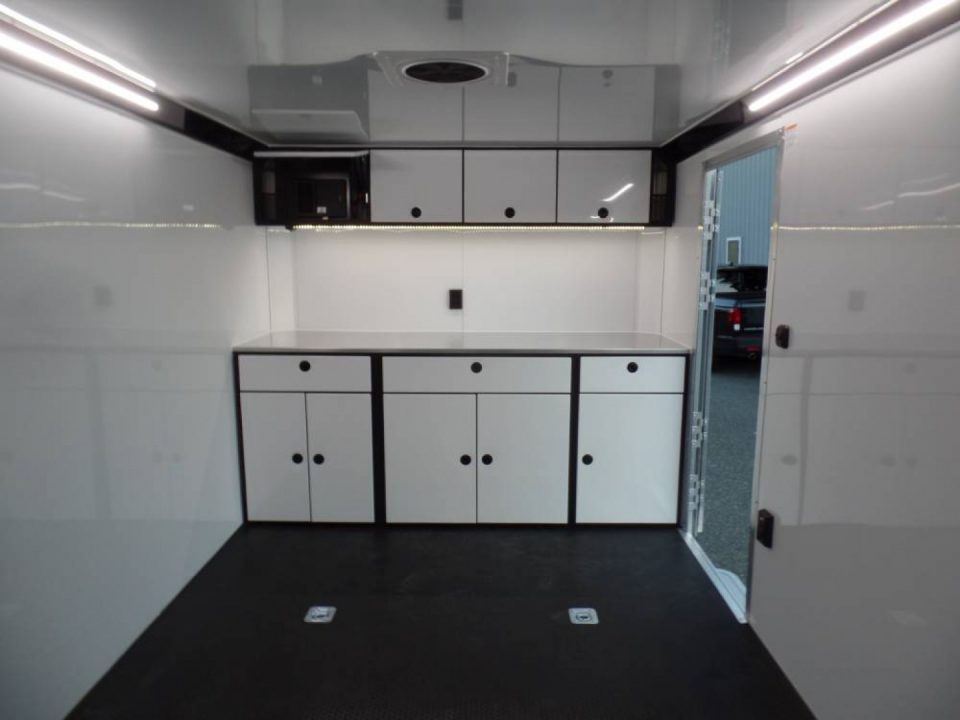 New EXAMPLE / ATC Enclosed Car Trailer, 8.5X24 with options, Big Escape Door with Removable Fender, Cabinets, Finished Interior, Electrical, SALE! ID#233752