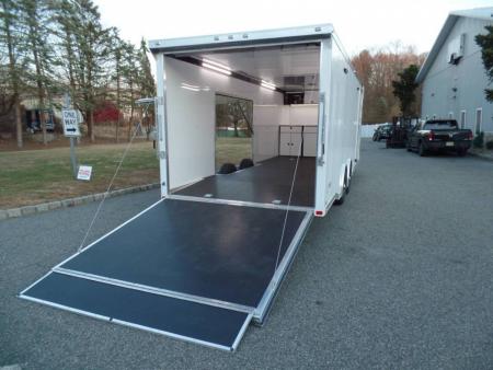New EXAMPLE / ATC Enclosed Car Trailer, 8.5X24 with options, Big Escape Door with Removable Fender, Cabinets, Finished Interior, Electrical, SALE! ID#233752