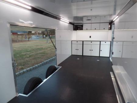 New EXAMPLE / ATC Enclosed Car Trailer, 8.5X24 with options, Big Escape Door with Removable Fender, Cabinets, Finished Interior, Electrical, SALE! ID#233752