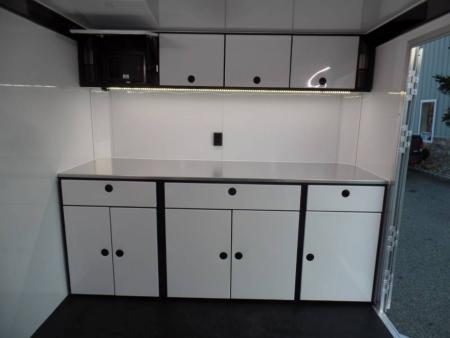 New EXAMPLE / ATC Enclosed Car Trailer, 8.5X24 with options, Big Escape Door with Removable Fender, Cabinets, Finished Interior, Electrical, SALE! ID#233752