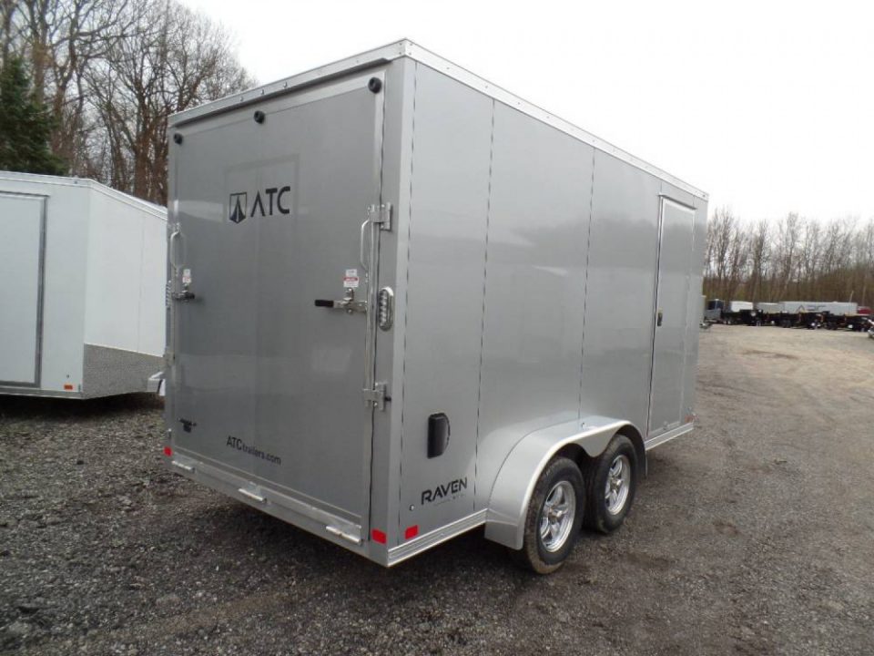 New EXAMPLE / 7 X 14 Enclosed Trailer 7 ft. interior height, ATC all aluminum #231882 WHITE
