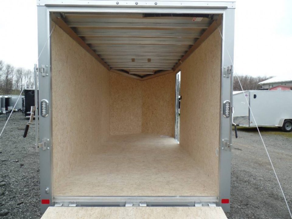 New EXAMPLE / 7 X 14 Enclosed Trailer 7 ft. interior height, ATC all aluminum #231882 WHITE