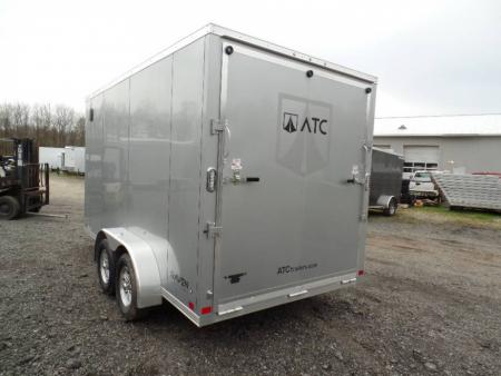New EXAMPLE / 7 X 14 Enclosed Trailer 7 ft. interior height, ATC all aluminum #231882 WHITE
