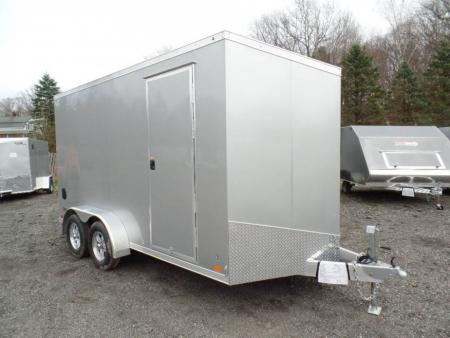 New EXAMPLE / 7 X 14 Enclosed Trailer 7 ft. interior height, ATC all aluminum #231882 WHITE