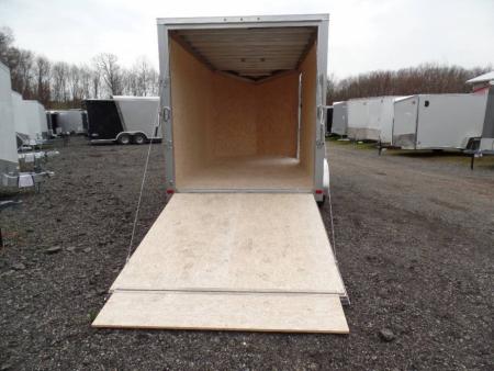 New EXAMPLE / 7 X 14 Enclosed Trailer 7 ft. interior height, ATC all aluminum #231882 WHITE