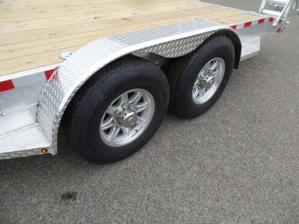 New Wolverine Brand, Aluminum Frame Equipment Trailer, 7X22 with 14,000 lb. GVWR, Payload Rated 12,240 lbs. Empty Weight 1,760 lbs. ID#057248