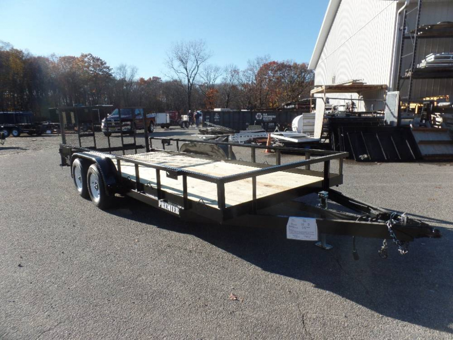 New 81 wide by 18 ft long Heavy Duty Open Landscape/ Equipment Trailer 9,990 GVWR #011306