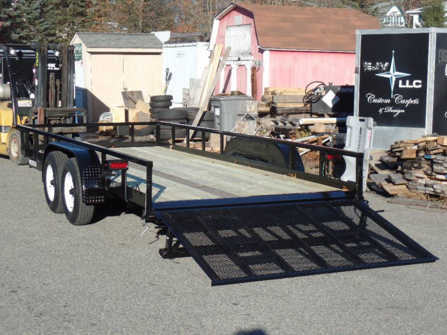 New 81 wide by 18 ft long Heavy Duty Open Landscape/ Equipment Trailer 9,990 GVWR #011306