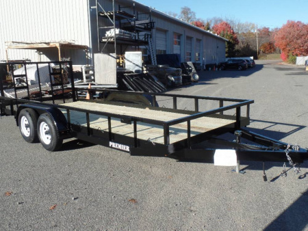 New 81 wide by 18 ft long Heavy Duty Open Landscape/ Equipment Trailer 9,990 GVWR #011306