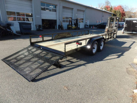 New 81 wide by 18 ft long Heavy Duty Open Landscape/ Equipment Trailer 9,990 GVWR #011306