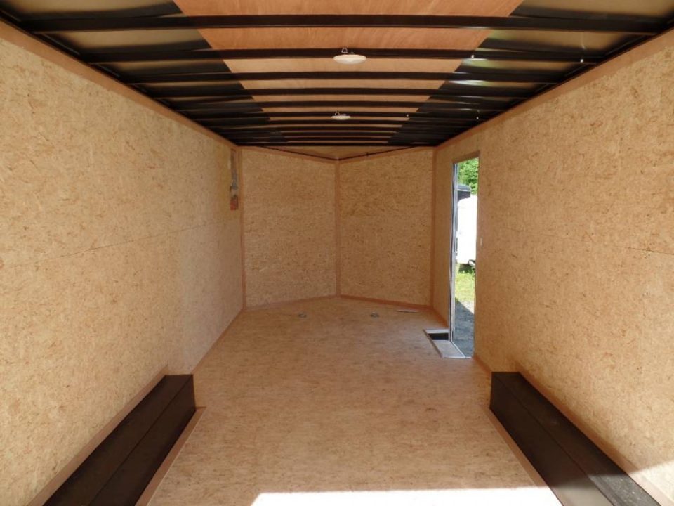 New EXAMPLE / 8.5X20 Enclosed Car Trailer, RED Screwless Exterior, 9,990 GVWR #032865