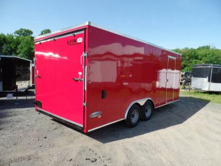 New EXAMPLE / 8.5X20 Enclosed Car Trailer, RED Screwless Exterior, 9,990 GVWR #032865