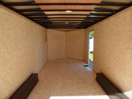 New EXAMPLE / 8.5X20 Enclosed Car Trailer, RED Screwless Exterior, 9,990 GVWR #032865