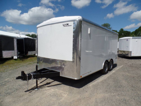 New EXAMPLE / 8.5X16 Enclosed Landscape Model Trailer, Extra Framing, Extended Tongue, ID#032577