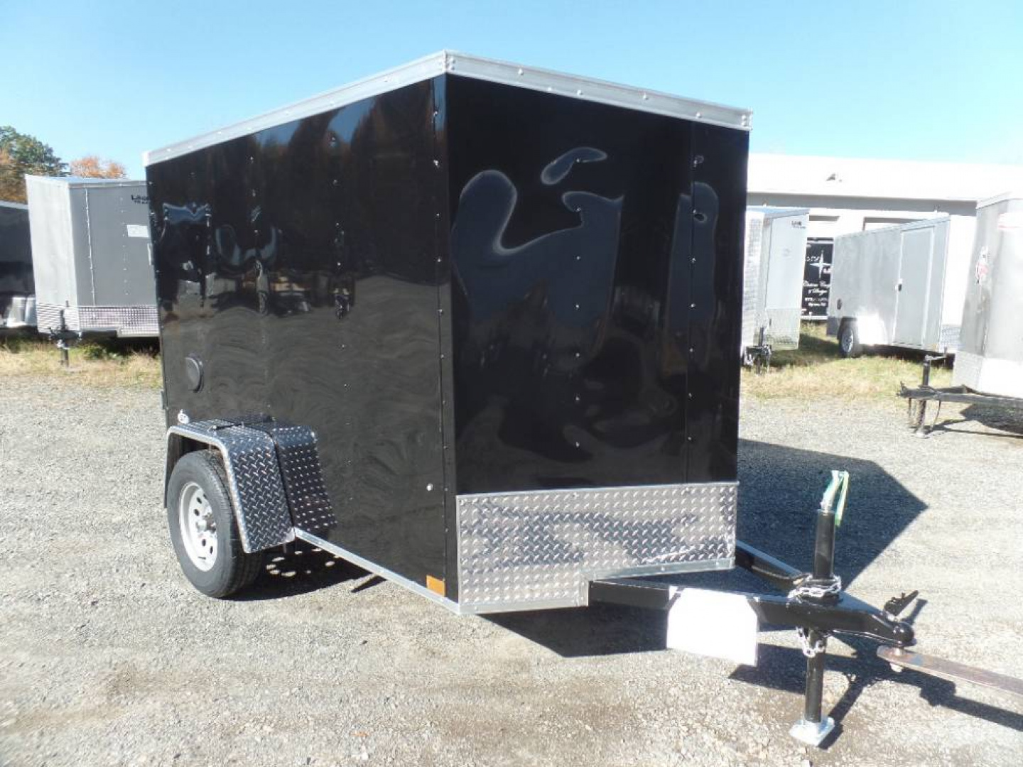 New 5 X 8 Enclosed Trailer, Ramp on Back, 2,990 GVWR #104415