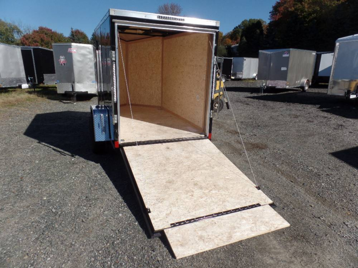 New 5 X 8 Enclosed Trailer, Ramp on Back, 2,990 GVWR #104415