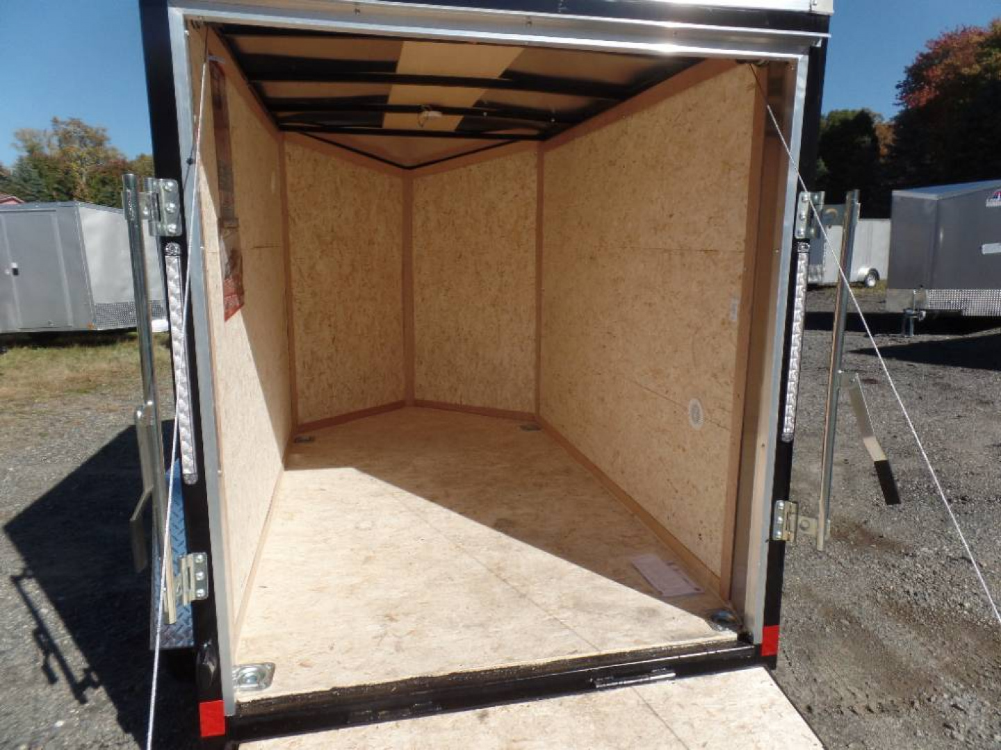 New 5 X 8 Enclosed Trailer, Ramp on Back, 2,990 GVWR #104415