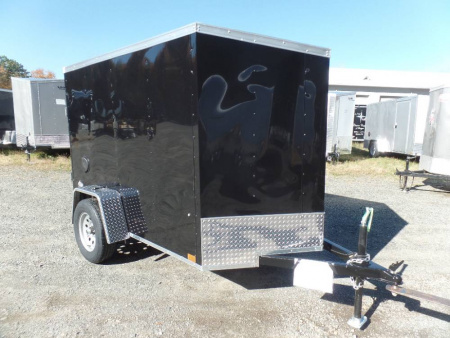 New 5 X 8 Enclosed Trailer, Ramp on Back, 2,990 GVWR #104415