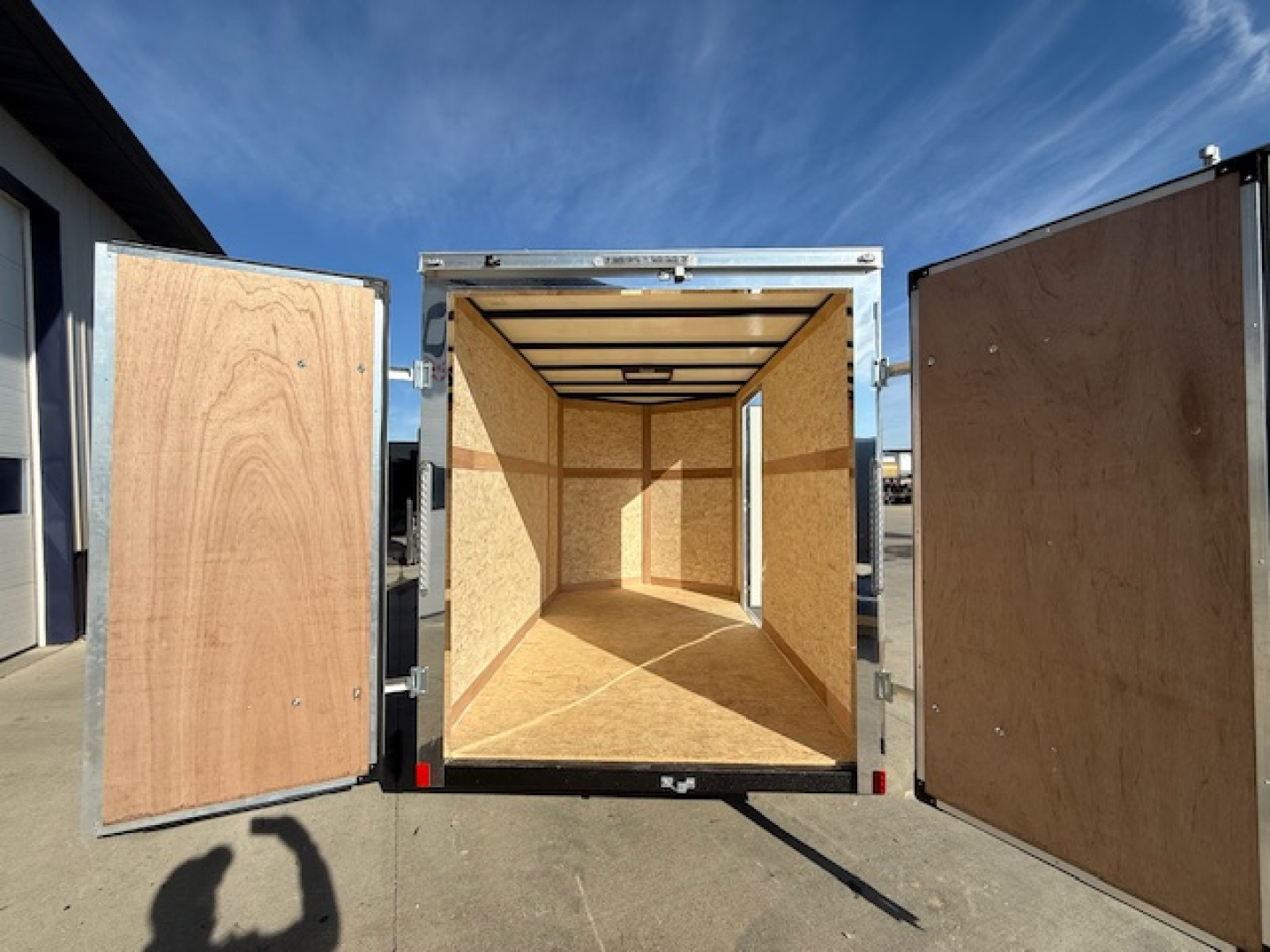 New 2026 Cross Charcoal 6'x10' 3k Alpha Flat Top V-Nose Enclosed Cargo Trailer