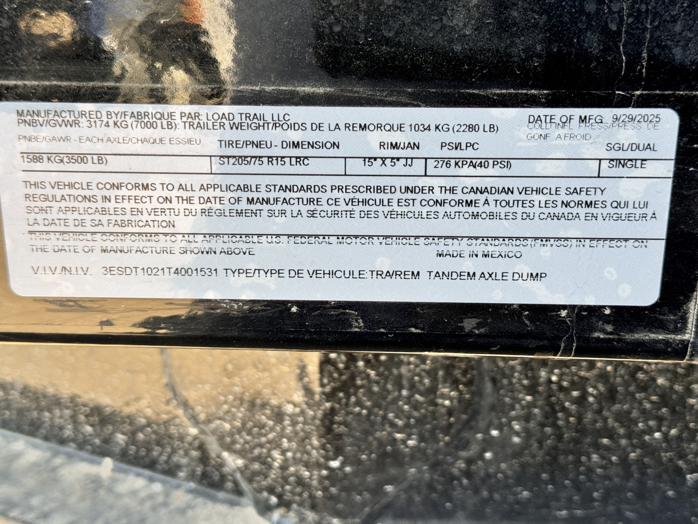 New 2026 Load Trail 5-10 Dump Ram Style 3.5K Axles