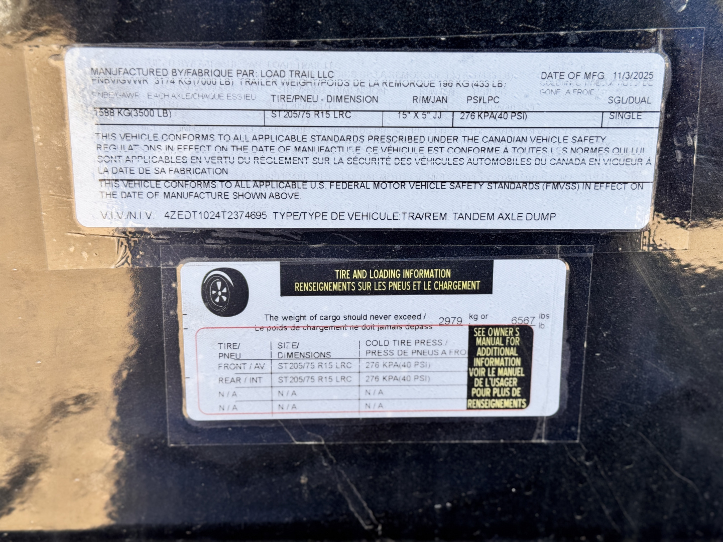 New 2026 Load Trail 5-10 Dump Ram Style 3.5K Axles