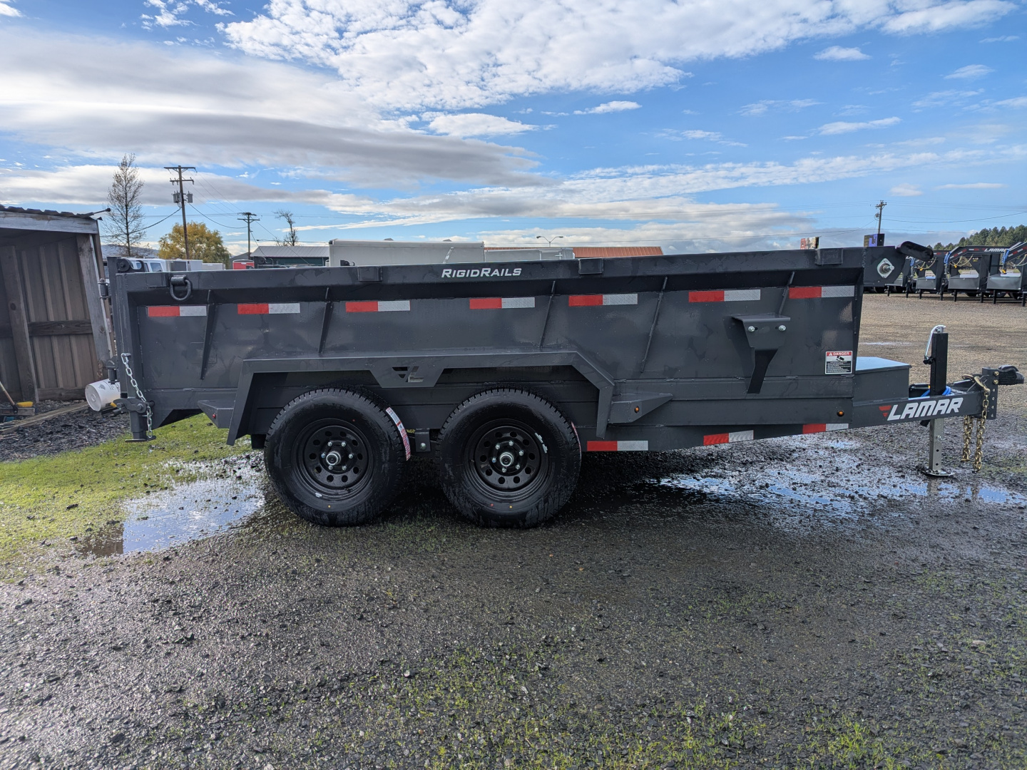 New 2026 LAMAR TRAILERS 77x12 DM25 Dump Trailer 24" SIDES