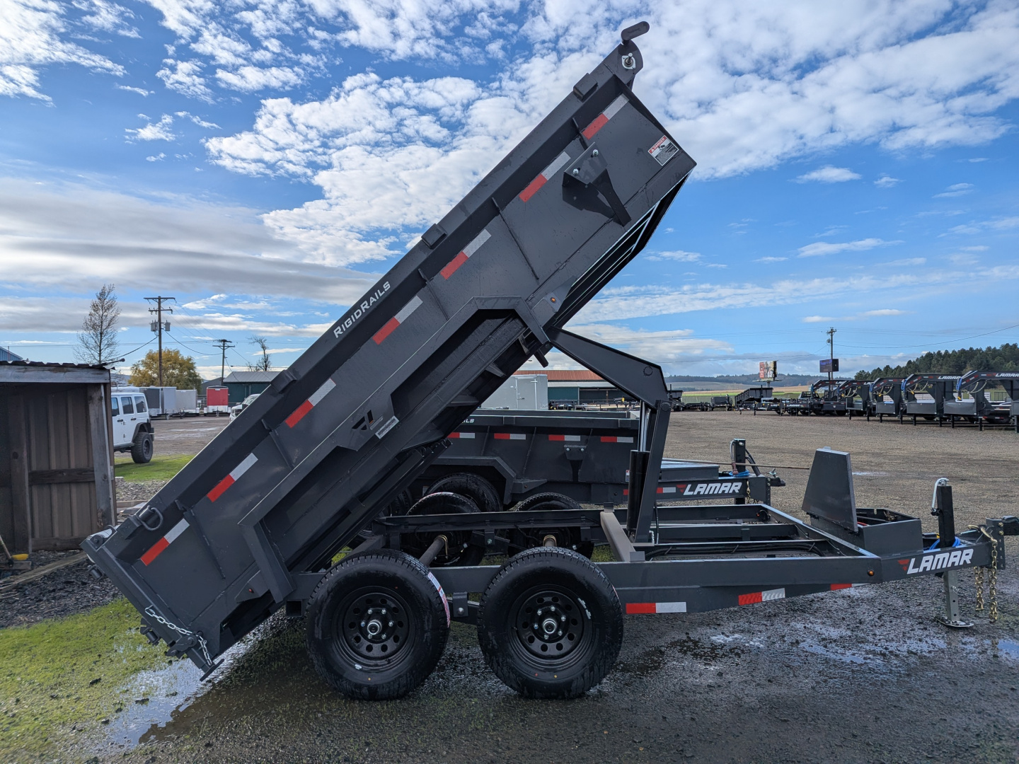 New 2026 LAMAR TRAILERS 77x12 DM25 Dump Trailer 24" SIDES