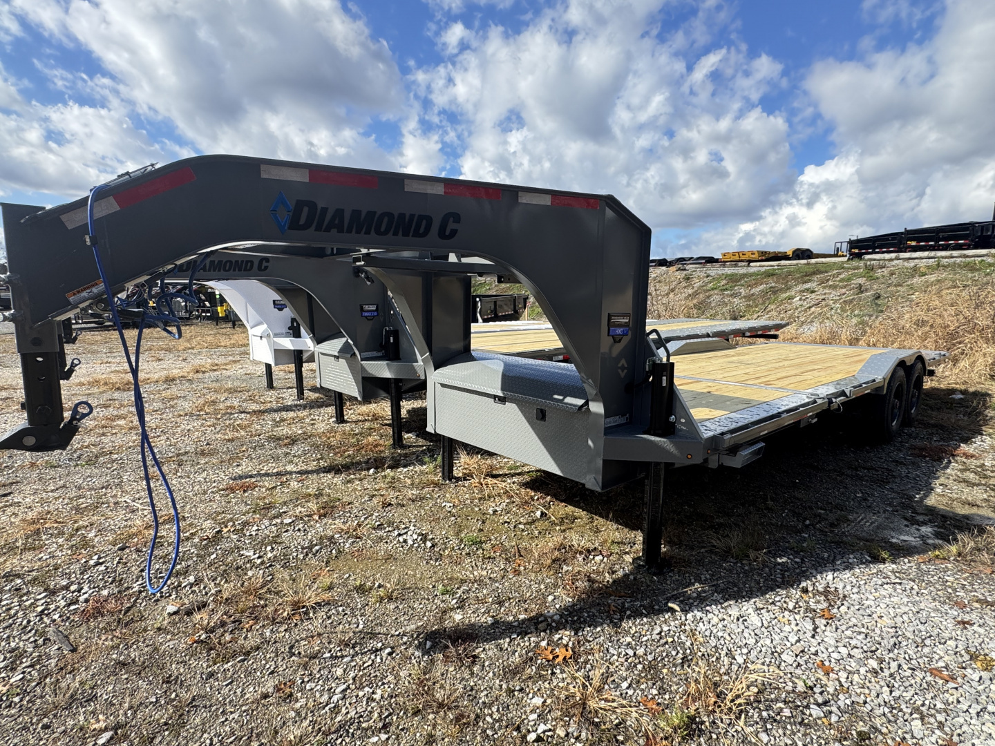 New 2026 Diamond C HXD 210 GOOSENECK Equipment Trailer, HYD JACKS, 23K GVWR