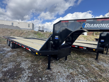 New 2026 Diamond C FMAX212 Flatbed Trailer, HYD DOVETAIL, HYD JACKS, ALUMINUM OUTER WHEELS
