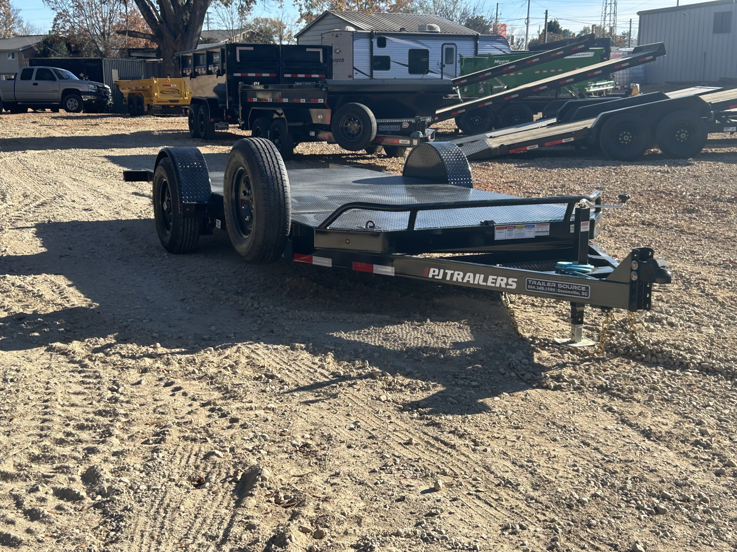 New 2025 PJ Trailers 7x16 SA 7k T1 Tilt Equipment Trailer