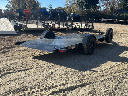 New 2025 PJ Trailers 7x16 SA 7k T1 Tilt Equipment Trailer